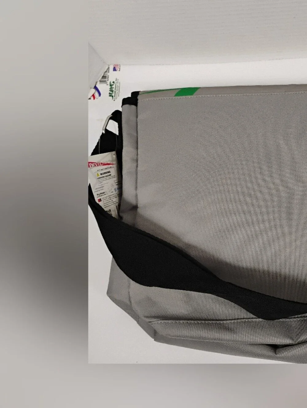 Anime Graphic Messenger Bag for Men – Gray & Green